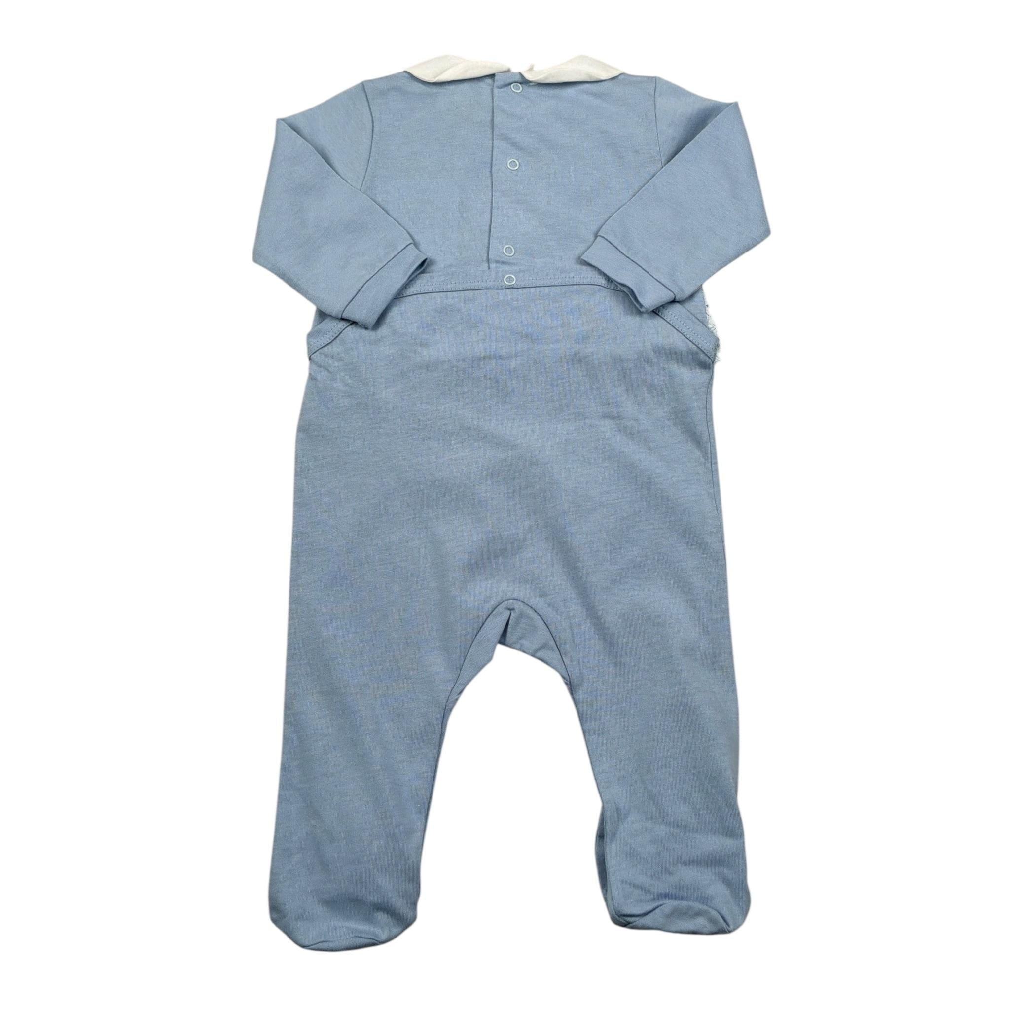 Dolcimonelli Tutita tinta unita con Ricami Azzurro per Neonata 436508008 AZZURRO DOLCIMONELLI 