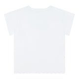 Balmain T-Shirt, einfarbig, Rundhalsausschnitt, mit weißem Logo-Print für Mädchen
