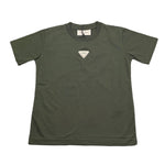 Yes London T-Shirt Girocollo Tinta Unita con Logo per Bambino JR2140 VERDE YES LONDON 