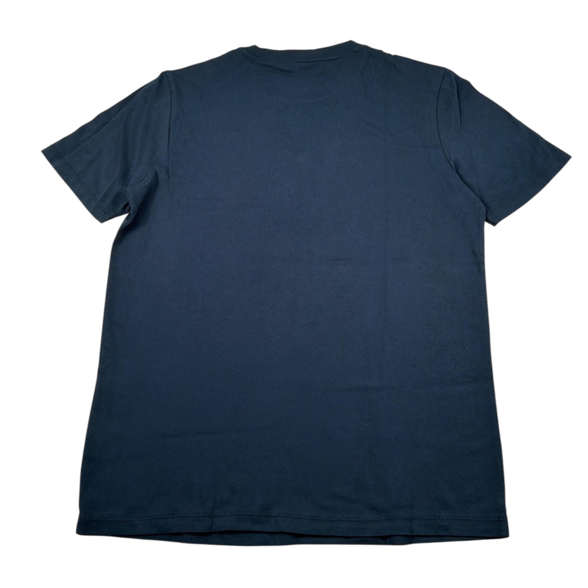 Sun68 T-Shirt Girocollo tinta unita con Stampe Blu per Bambino T35432 BLU SUN68 