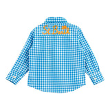 Saint Barth Camicia Manica Lunga Fantasia Quadri per Bambino AGNESEM AZZURRO SAINT BARTH 