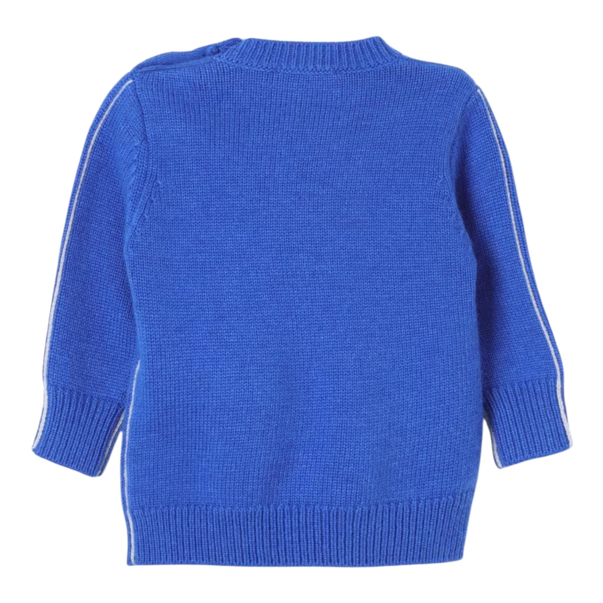 DIESEL maglia girocollo tinta unita con logo Cobalto per Neonato K00591 COBALTO DIESEL 