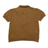Le Bebe' Poloshirt, halbarm, einfarbig, beige, für Neugeborene