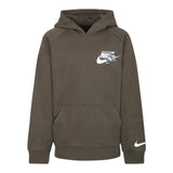 NIKE felpa tinta unita con cappuccio e stampa Verde per Bambino 9Q0868 VERDE NIKE 