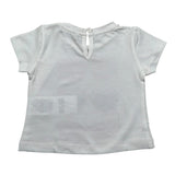 M+E' T-Shirt Girocollo Tinta Unita con Stampa per Neonata UE1860XX PANNA M+E' 