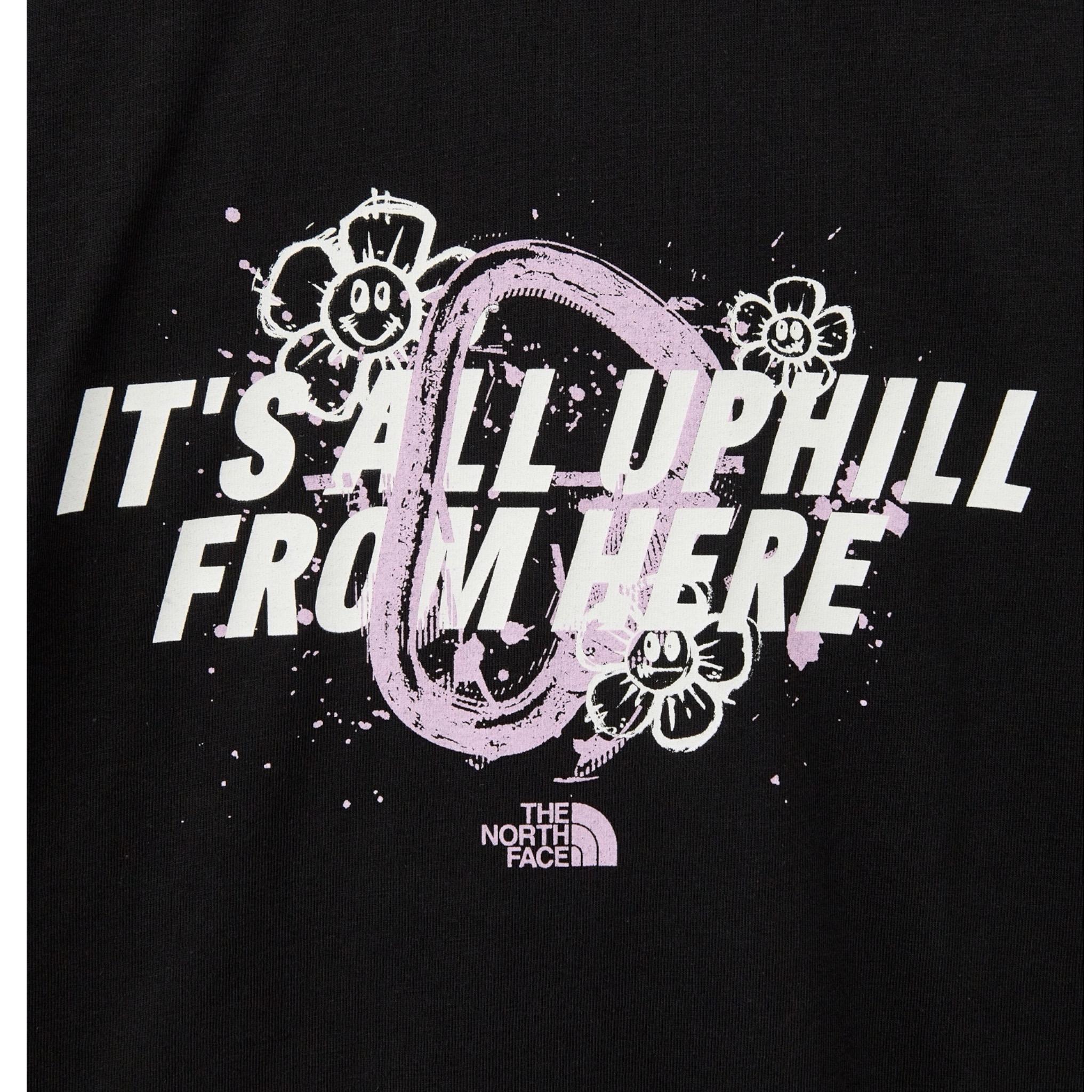 The North Face T-Shirt tinta unita Girocollo con Stampa Nero per Bambina NF0A8AXF NERO THE NORTH FACE 