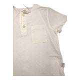 Teddy E Minou 2-teiliges Set T-Shirt-Hose Einfarbig Weiß Für Neugeborene