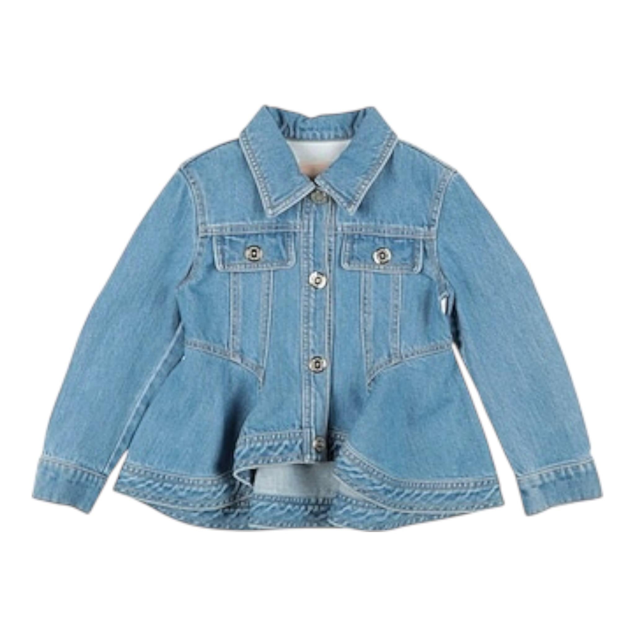 Elisabetta Franchi camicia Manica Lunga Tinta Unita In Denim per Bambina EFGB123XXXX AZZURRO ELISABETTA FRANCHI 