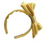 A' La Page Cerchietto Tinta Unita con Fiocco per Bambina 25SA GIALLO A' LA PAGE 