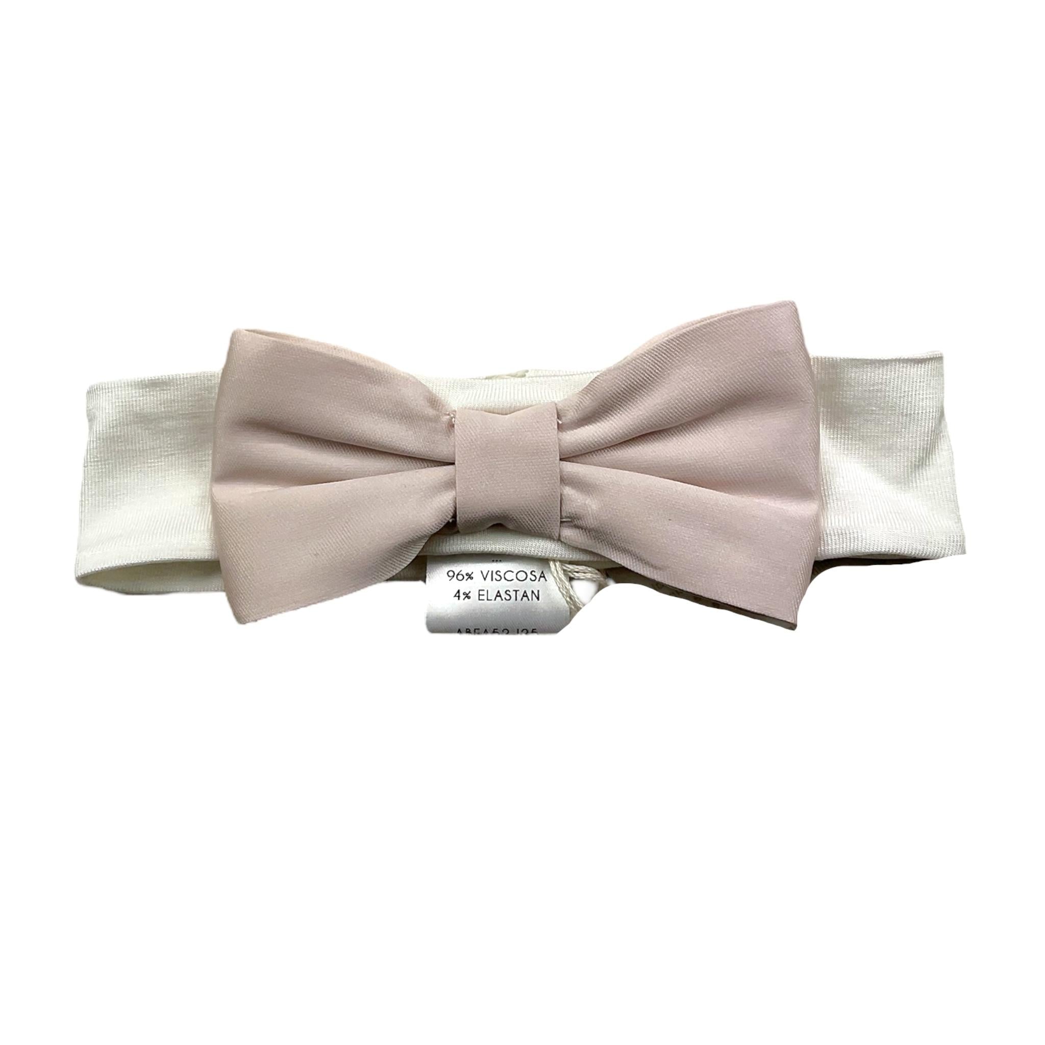 LA STUPENDERIA fascia tinta unita con fiocco Bianco per Neonata ABFA5222 BIANCO LA STUPENDERIA 