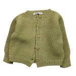 BABIDU cardigan tinta unita con bottoni in contrasto Verde per Neonata 60683 VERDE BABIDU 
