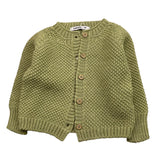 BABIDU cardigan tinta unita con bottoni in contrasto Verde per Neonata 60683 VERDE BABIDU 