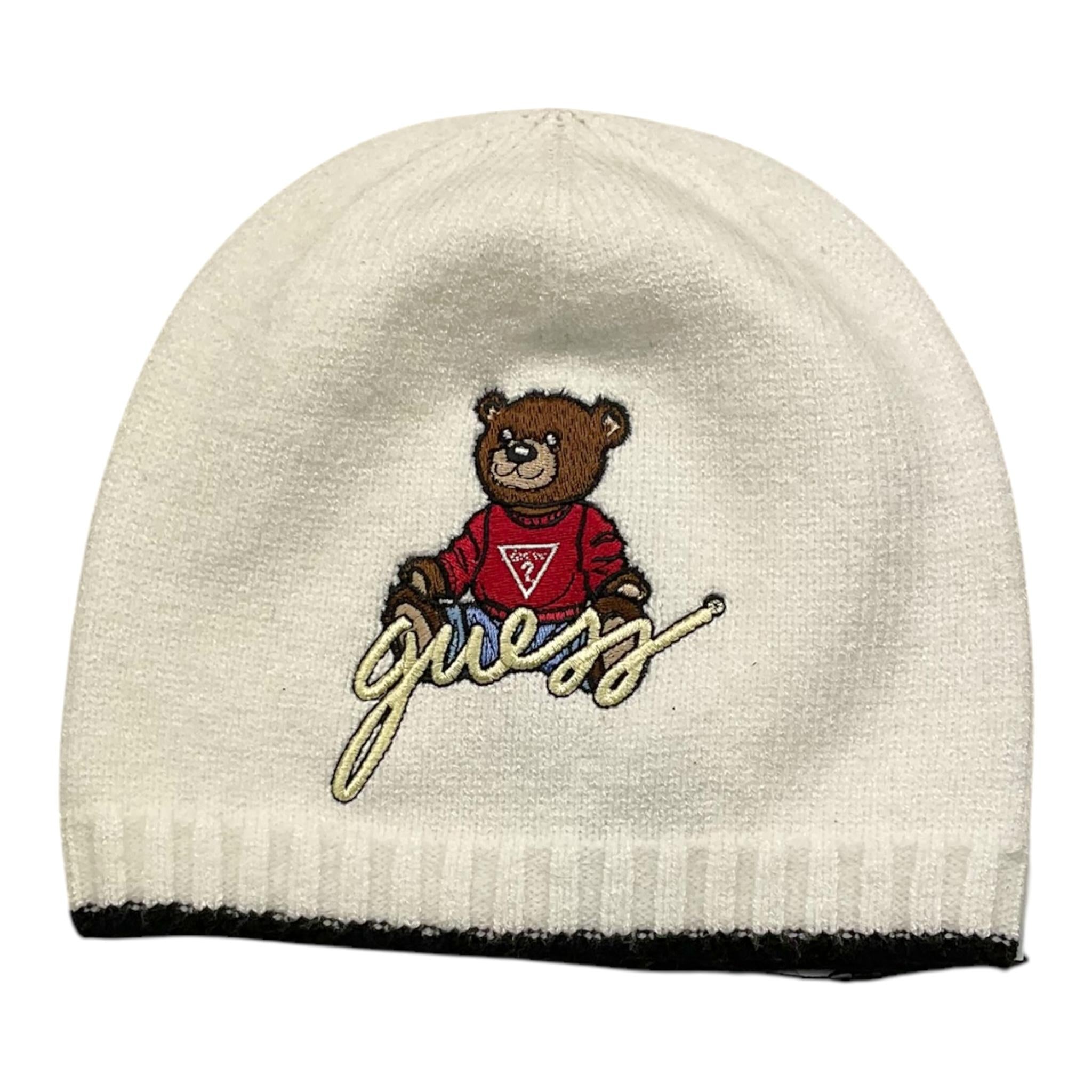 GUESS cappello tinta unita con stampa Panna per Bambino H4BZ09Z2QO0 PANNA GUESS 