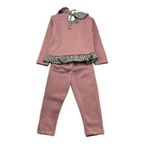 CALAMARO completo 2pz felpa-pantalone tinta unita con stampa Rosa per Bambina 11048J ROSA CALAMARO 