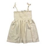 Babidu Schlichtes Cremefarbenes Trägerkleid für Baby Mädchen