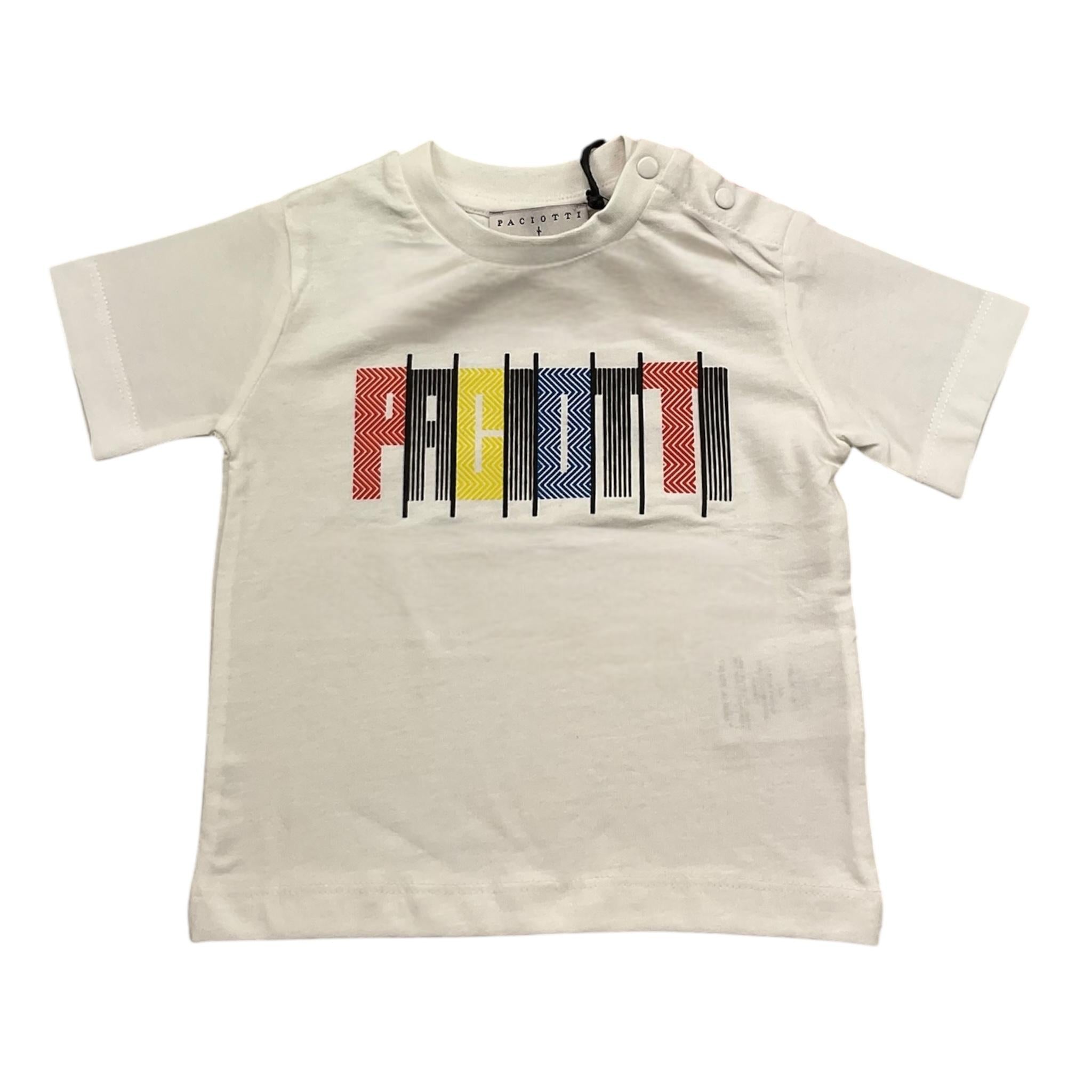 Cesare Paciotti T-Shirt Girocollo Tinta Unita con Stampa per Neonato TSP5115B BIANCO CESARE PACIOTTI 
