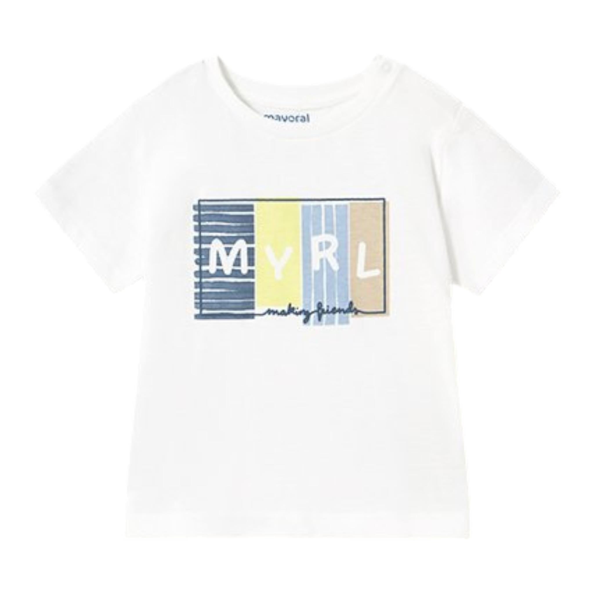 Mayoral Set 2 T-Shirt Bicolore per Neonato 1060 BIANCO MAYORAL 
