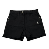 Patrizia Pepe Short In Denim Tinta Unita con Logo per Bambina 7P0377XX NERO PATRIZIA PEPE 
