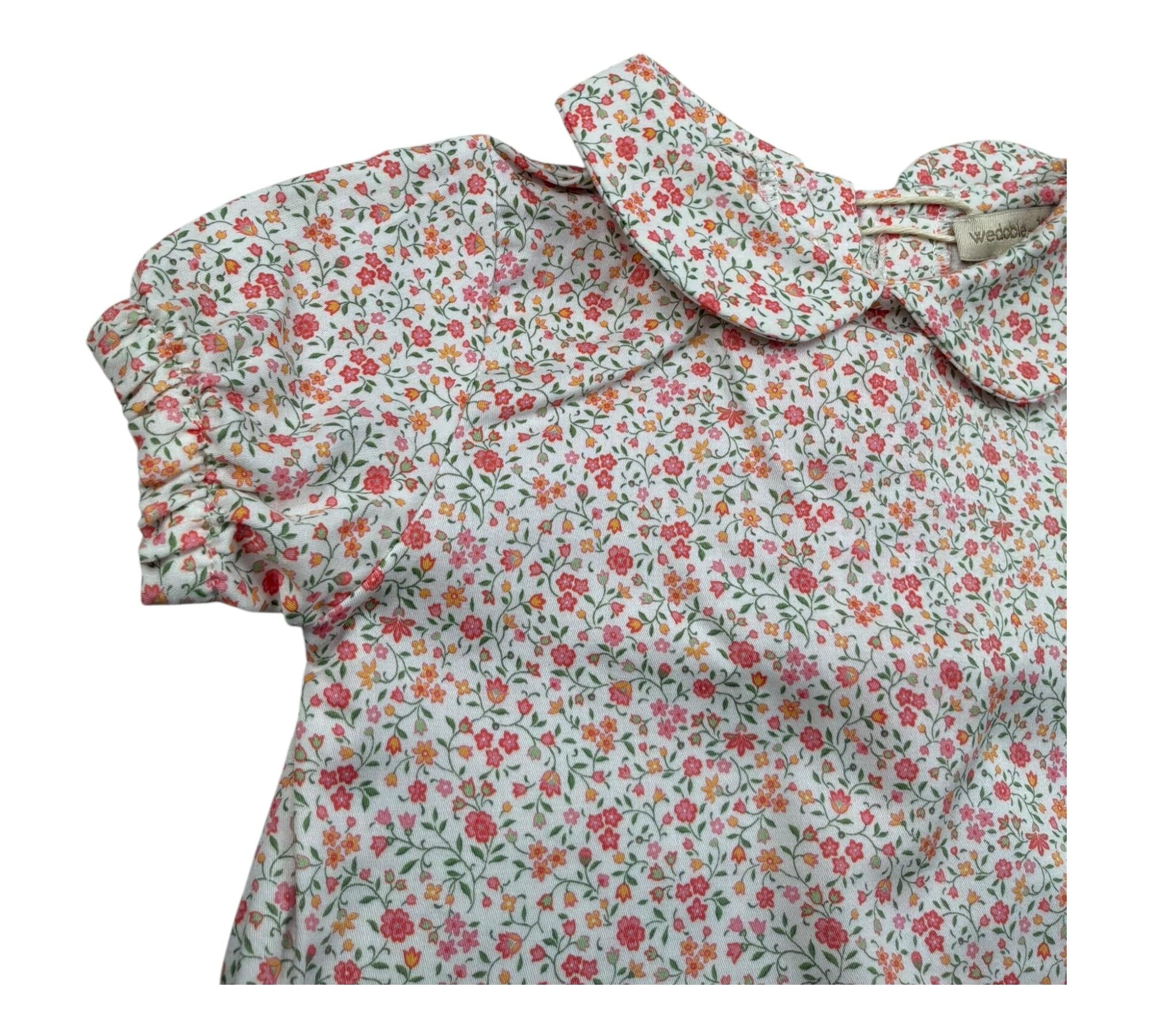 Wedoble Pagliaccetto Meza Manica Fantaisa Floreale per Neonata V2506716A BIANCO WEDOBLE 