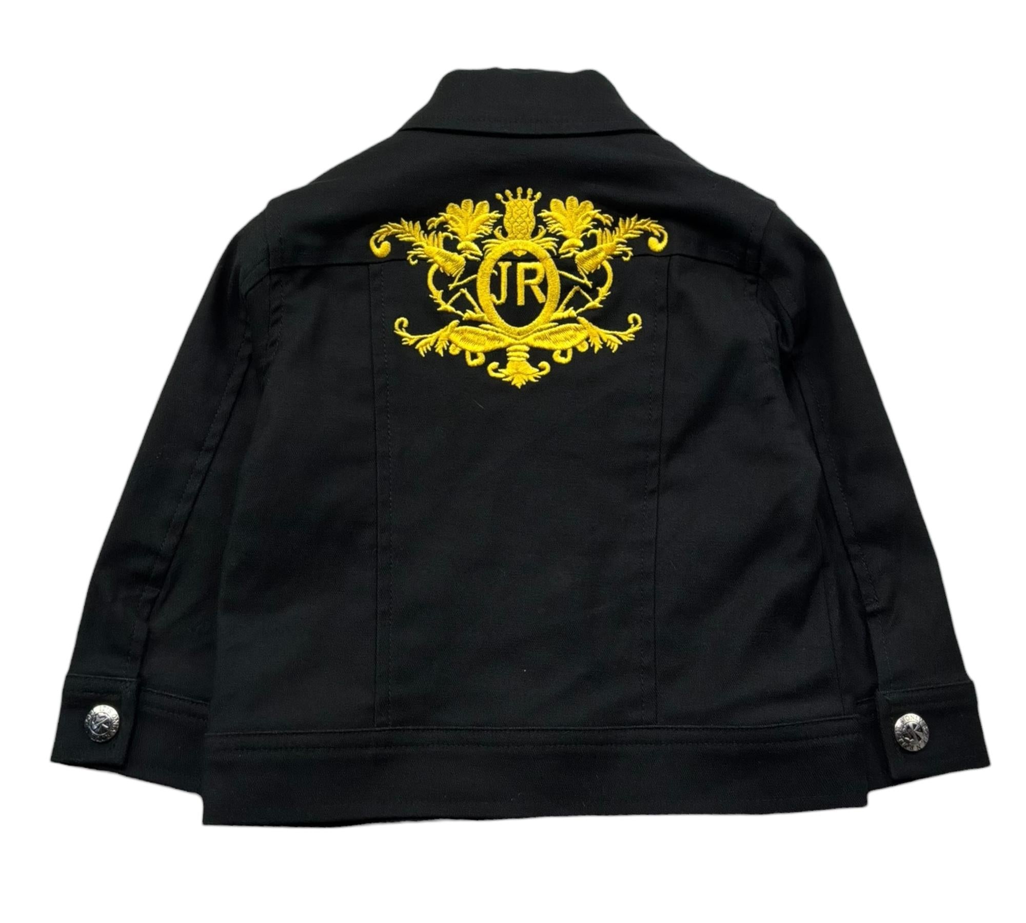 John Richmond Giubbino In Denim Tinta Unita per Neonato RIP26062GB NERO JOHN RICHMOND 