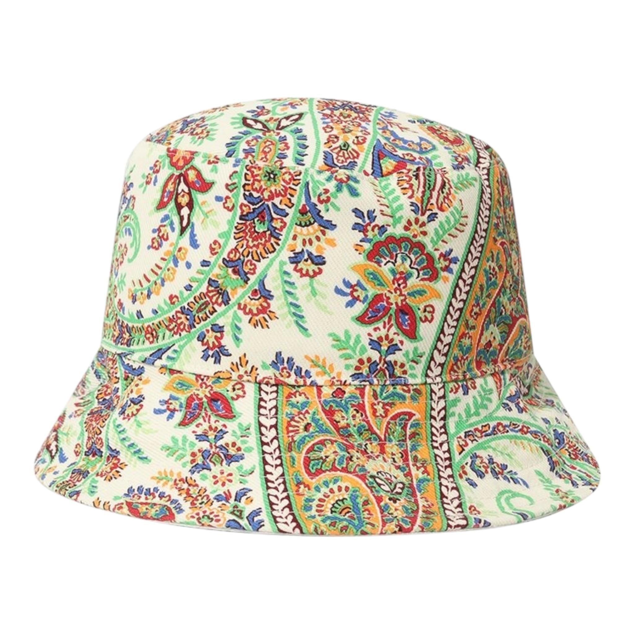 Etro Cappello Reversibile Tinta Unita con Fantasia per Bambino GU0A07 BIANCO ETRO 