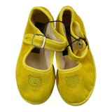 Little Bear Einfarbige Samtsandalen mit gelbem Knopf für Baby Mädchen