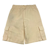 John Richmond Einfarbige Bermuda-Shorts mit Taschen und elastischer Taille Beige für Jungen