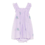 Stella Mccartney Abito Giromanica Tinta Unita In Tulle per Bambina TW1E42 LILLA STELLA McCARTNEY 