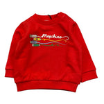 MOSCHINO felpa tinta unita girocollo con stampa Rosso per Neonato M0F060 ROSSO MOSCHINO 