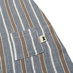 Petit Indi Pagliaccetti Tricolore con Fantasia A Righe Girmanica per Neonato SS25B1729 BLU PETIT INDI 