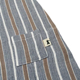 Petit Indi Pagliaccetti Tricolore con Fantasia A Righe Girmanica per Neonato SS25B1729 BLU PETIT INDI 