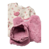 MAYORAL completo 3pz abito-smanicato-fascia Rosa per Neonata 2807 ROSA MAYORAL 