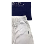 Cesare Paciotti 2-teiliges Set T-Shirt-Bermuda zweifarbig blau/weiß für Neugeborene