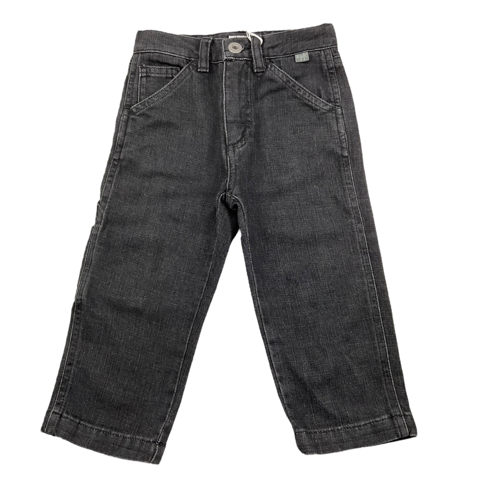 IL GUFO jeans tinta unita con girovita regolabile Nero per Bambino A24PL431J0048 NERO IL GUFO 