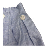 Le Bebe' Einfarbige Palazzo-Hose in Blau für Neugeborene