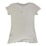 La Perla – Schlichtes, weißes, gemustertes Intim-T-Shirt für Mädchen