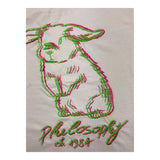 Philosophy T-Shirt Rundhalsausschnitt Einfarbig mit Creme-Print für Mädchen