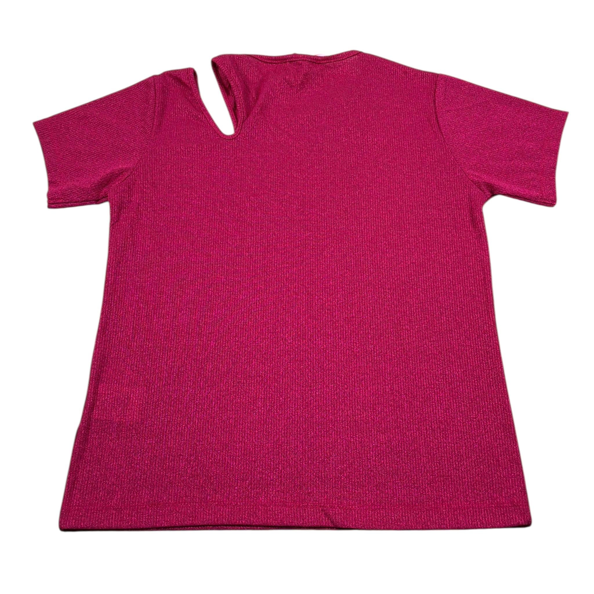 Vicolo T-Shirt tinta unita Brillantinata Fuxia per Bambina 3146M00124 FUXIA VICOLO 