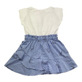 Liu Jo Abito Bicolore con Fantasia A Righe per Neonata KA5049 BIANCO/AZZURRO LIU JO 