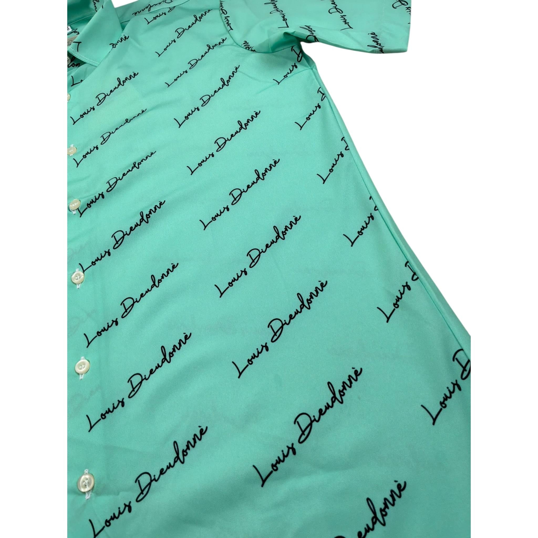 Louis Dieudonne' Camicia tinta unita Logata Verde Acqua per Bambino LD022 VERDE ACQUA LOUIS DIEUDONNE' 