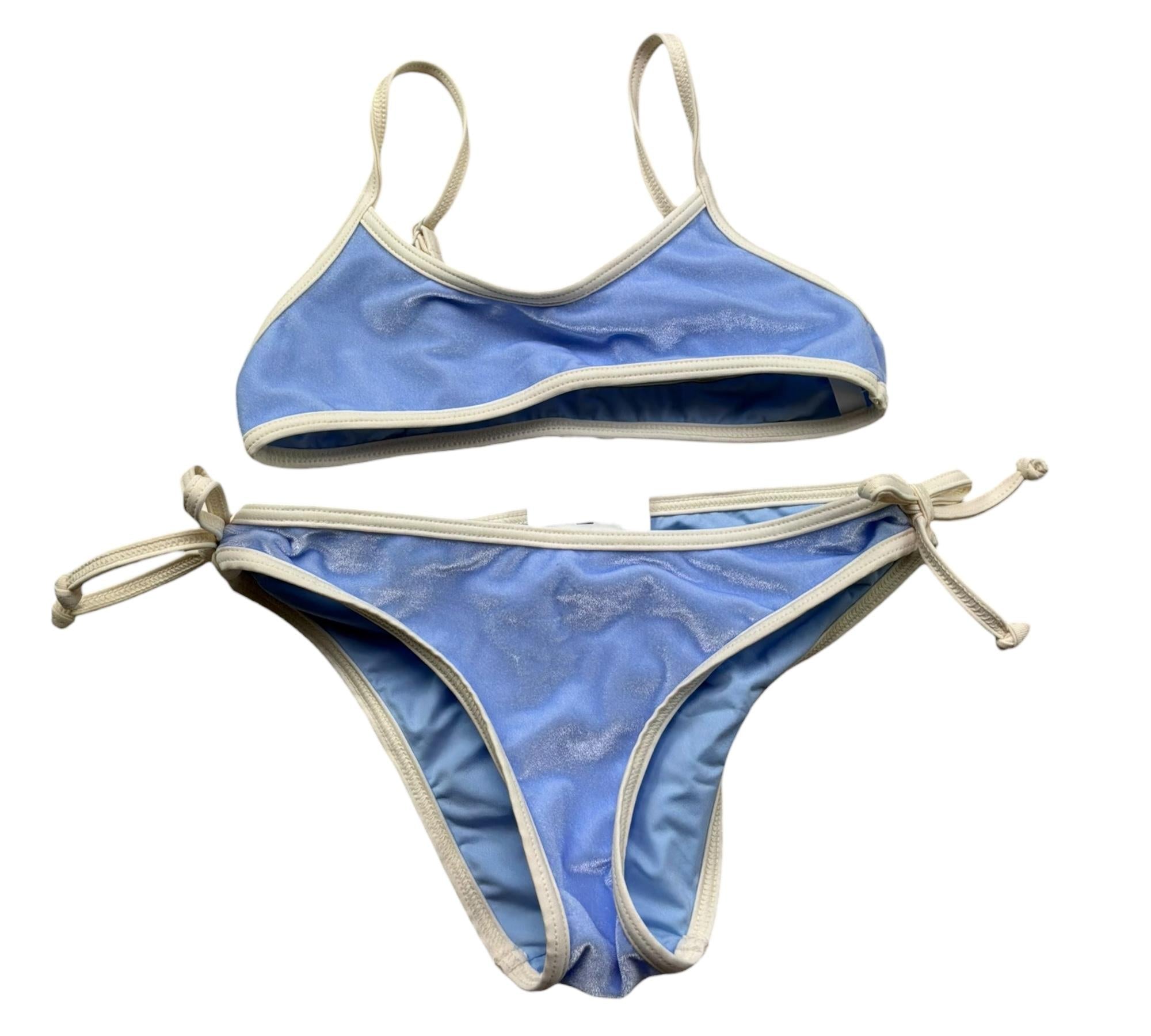 Saint Barth Costume 2 Pezzi Fascia-Mutandina per Bambina VELVET AZZURRO SAINT BARTH 