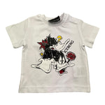 Iceberg T-Shirt Girocollo Tinta Unita con Stampa per Neonato TSICE5107B BIANCO ICEBERG 