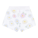 Monnalisa Short Tinta Unita con Stampa Fiori per Bambina 39E407X BIANCO MONNALISA 