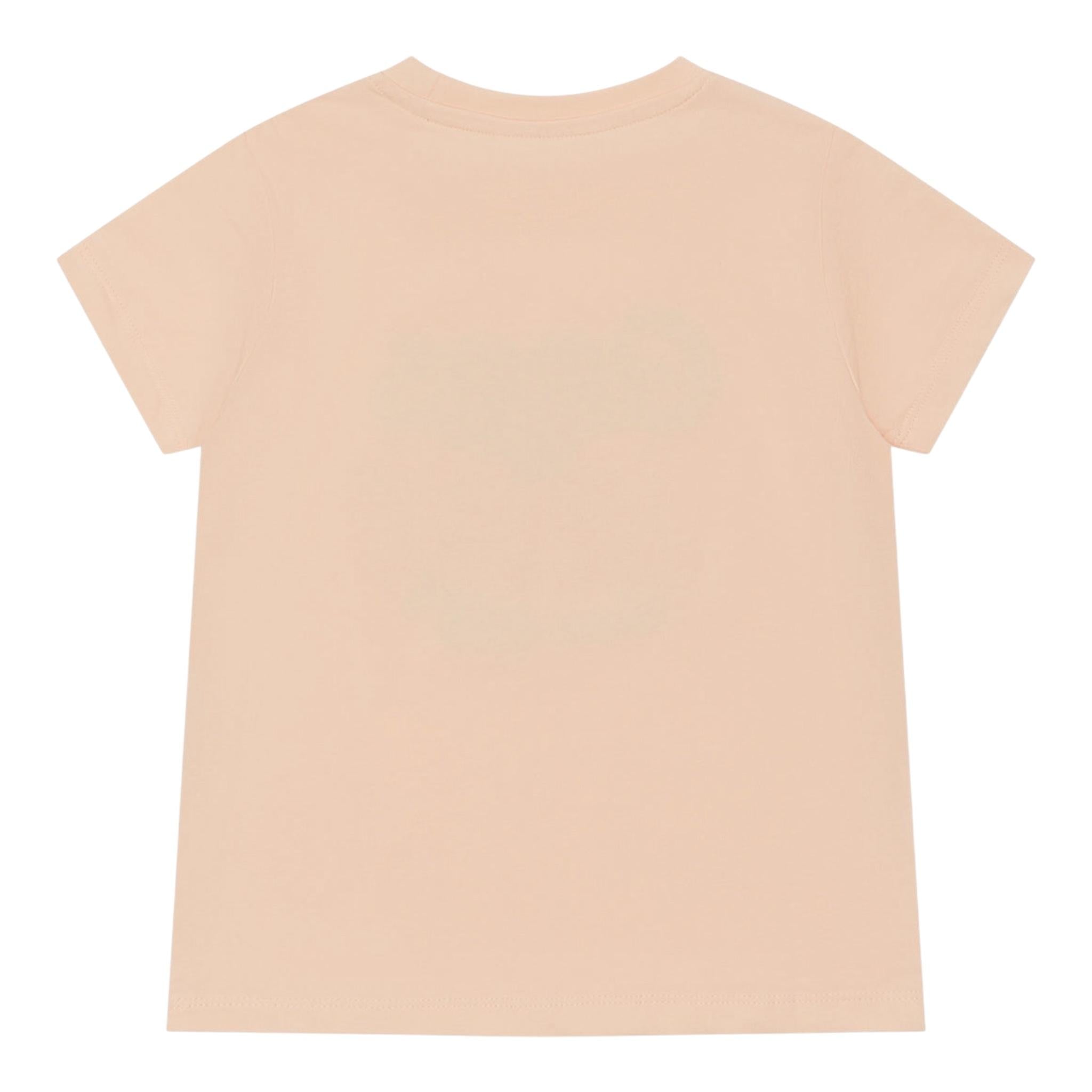 Guess T-Shirt Girocollo Tinta Unita con Stampa per Bambina K5RI06K6YW4J ROSA GUESS 