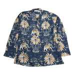 Over-D Camicia Tinta Unita con Fantasia per Bambino OK1135SCM BLU OVER-D 