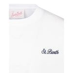 Saint Barth T-Shirt Girocollo Tinta Unita con Logo per Bambino DOVERLJR BIANCO SAINT BARTH 