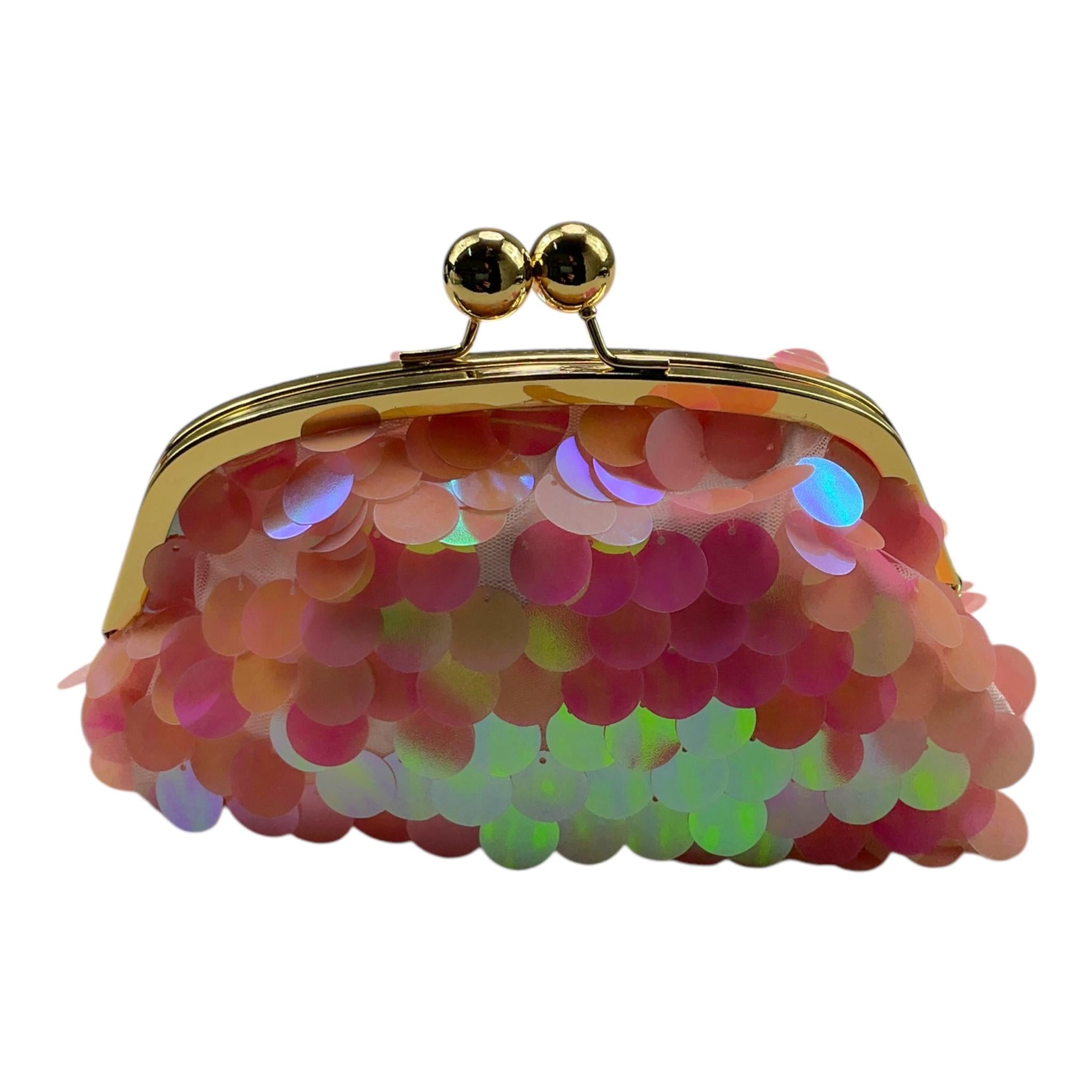 DOU DOU borsa tinta unita con paillettes  Rosa per Bambina DU0A08 ROSA DOU DOU 