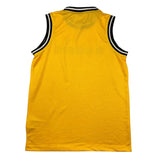Diadora Einfarbiges Tanktop mit Rundhalsausschnitt und Logo-Print in Gelb und Ocker für Jungen