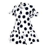 Monnalisa Abito Mezza Manica tinta unita con Stampa Pois Bianco per Bambina 11A910X BIANCO MONNALISA 