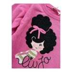 LIU JO maglia girocollo tinta unita con stampa in contrasto Rosa per Neonata KF4037XX ROSA LIU JO 